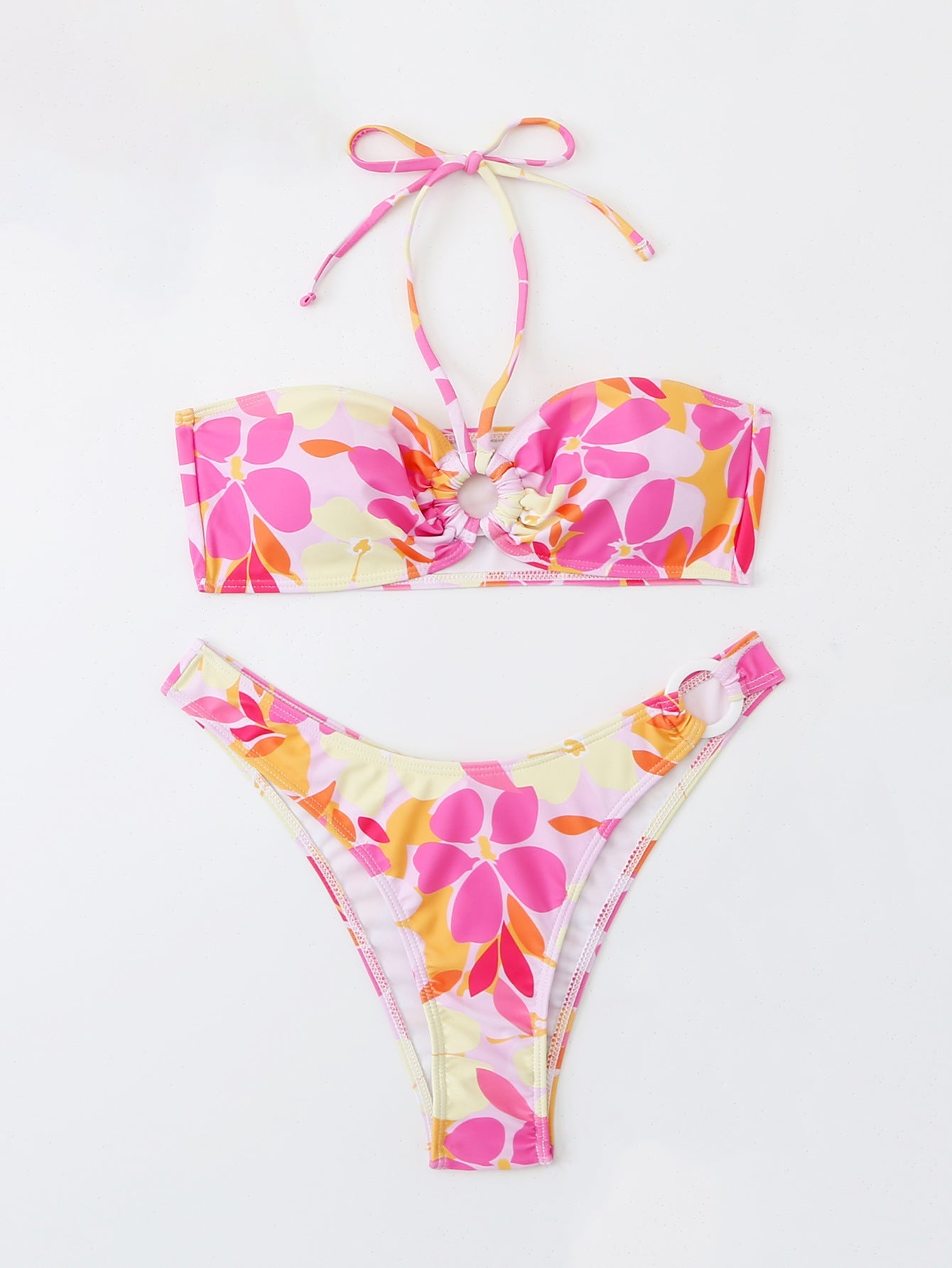 Ensemble de bikini Berg-Feldt pour femme, avec découpes et imprimé floral