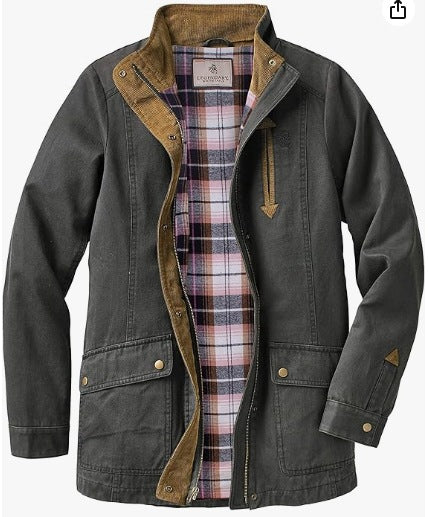 Veste utilitaire décontractée pour femme, doublure à carreaux Berg-Feldt