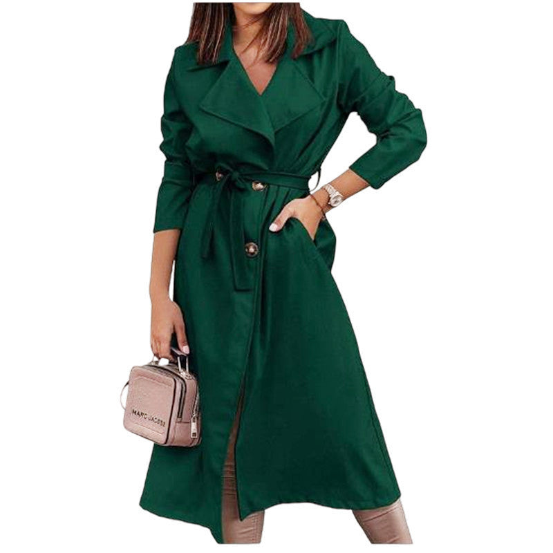 Damen Trench-Coat élégant avec ceinture et silhouette féminine Berg-Feldt