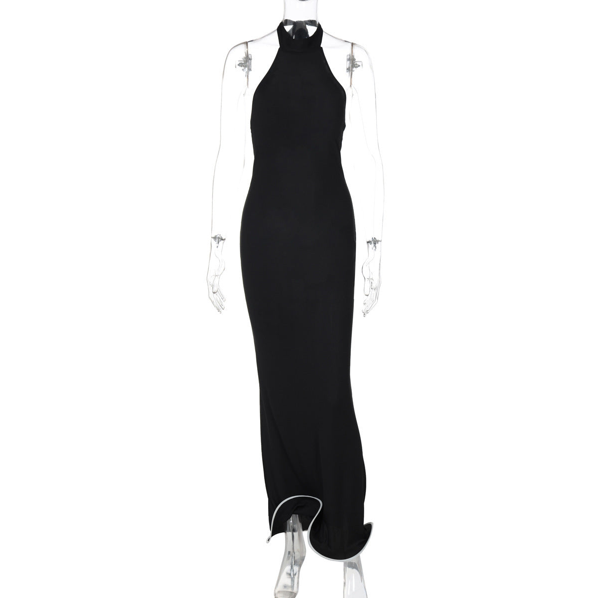 Elegantes Maxikleid für Damen mit hohem Kragen und fließendem Schnitt von berg-feldt