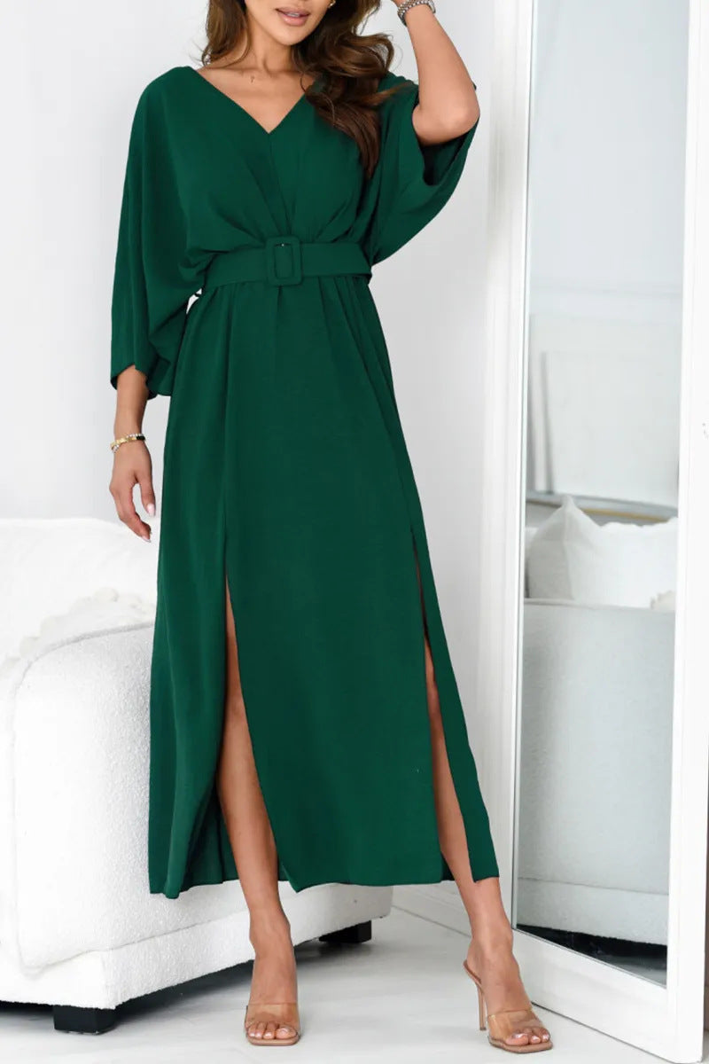 Elegantes Wickel-Maxikleid mit Gürtel von berg-feldt