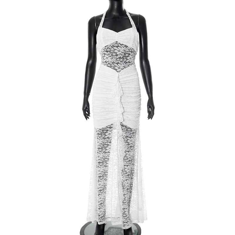 Elegant Women's Lace-Accent Maxi Dress by berg-feldt