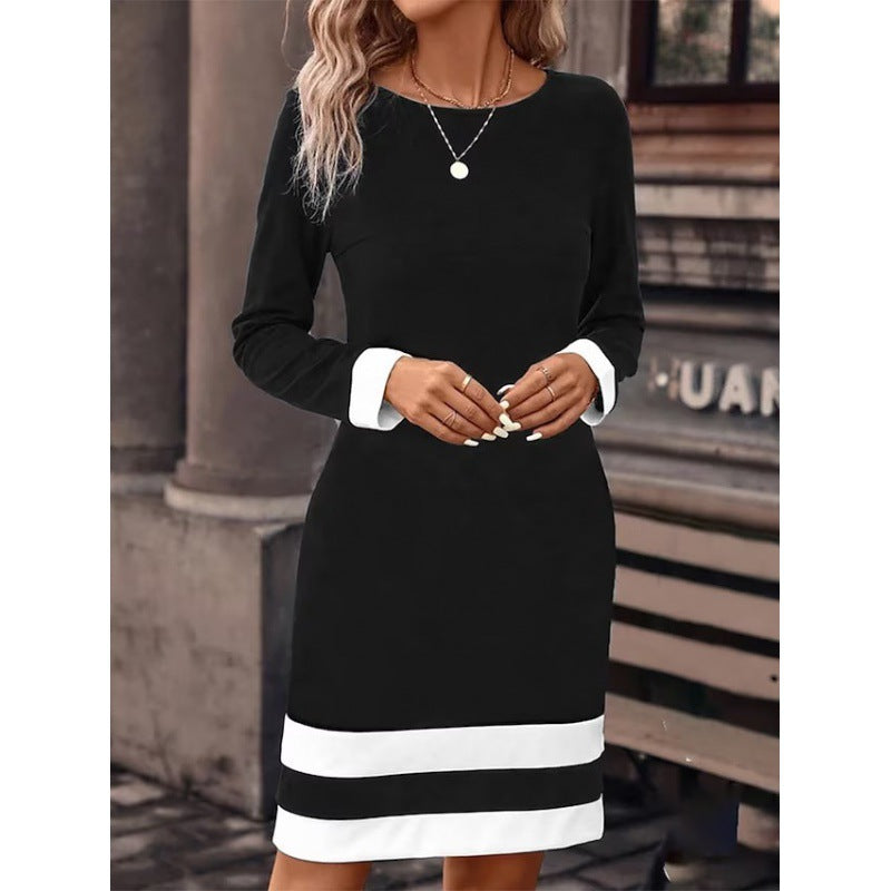 Robe élégante pour femme avec poignets et ourlet contrastants Berg-Feldt