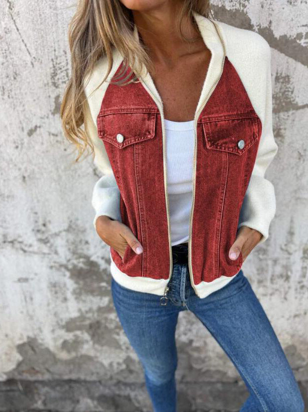 Berg-Feldt | Gestrickte Patchwork Kapuzenjacke