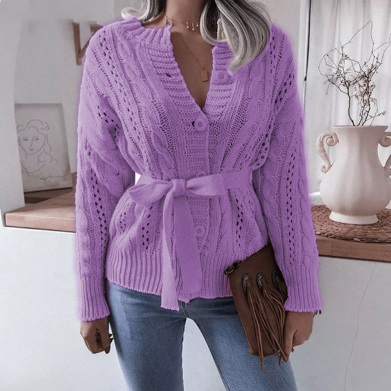 Cardigan femme avec ceinture et motif accrocheur Berg-Feldt