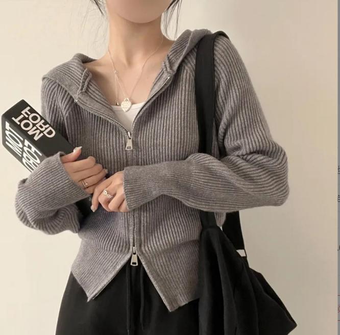 Cardigan décontracté à capuche zippé pour femme Berg-Feldt