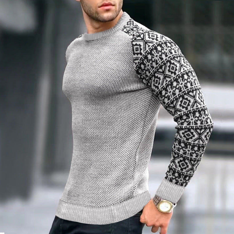 Herren Strickpullover mit grafischem Muster Berg-Feldt