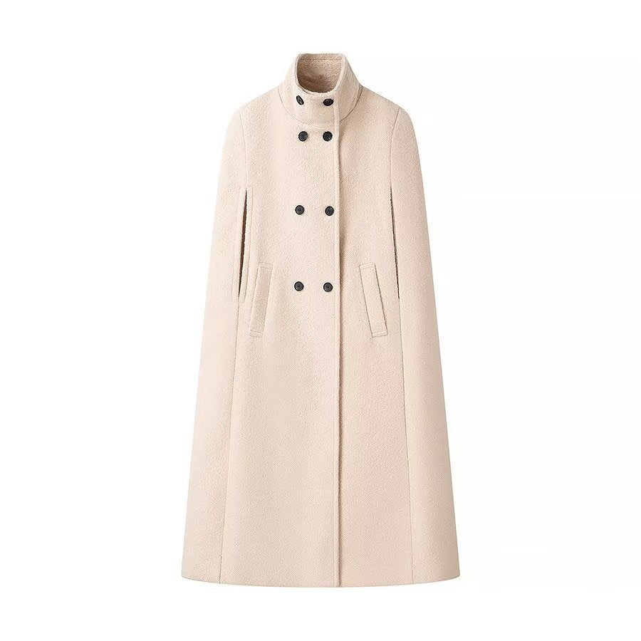 Manteau cape femme Berg-Feldt à double boutonnage