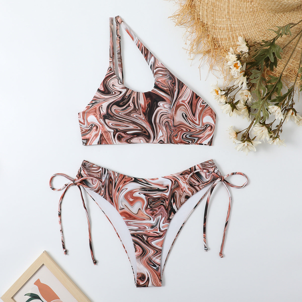 Ensemble de bikini pour femme, motif asymétrique, berg-feldt