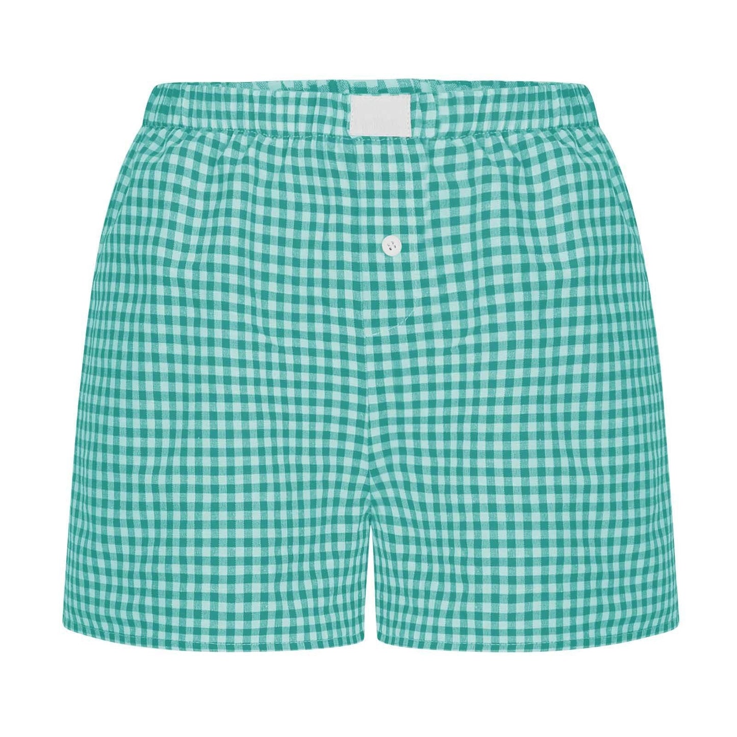 Baumwoll-Shorts für Damen, lässig, Gingham-Muster, berg-feldt