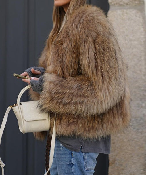 Veste en fausse fourrure pour femme au design élégant et duveteux Berg-Feldt