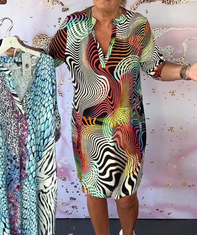 Robe Berg-Feldt pour femme avec motif spirale vif