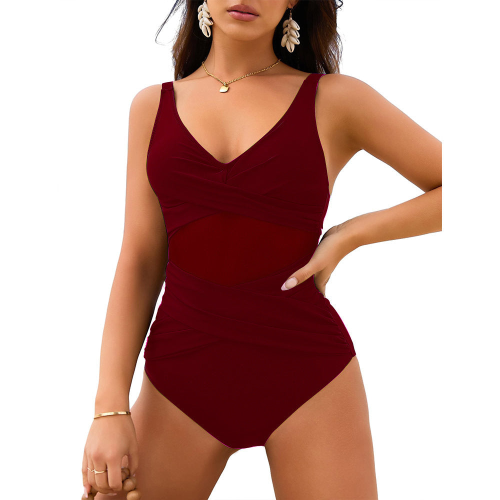 Maillot de bain femme Berg-feldt échancré et froncé