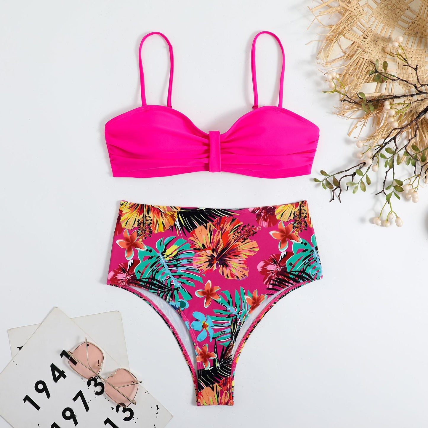 Ensemble bikini fleuri taille haute pour femme berg-feldt1750243172