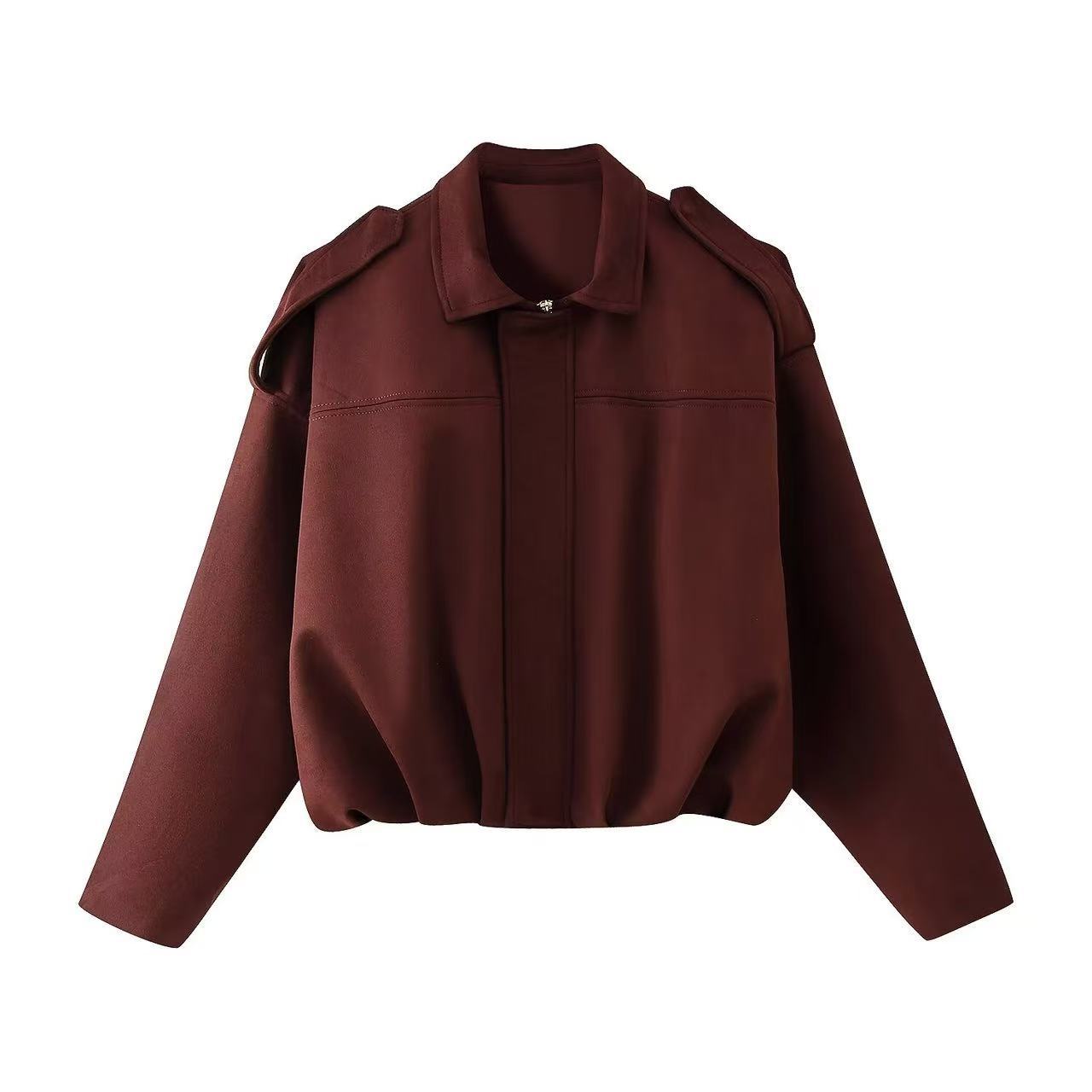 Strukturierte Schulter-Jacke aus Wildleder von berg-feldt für Damen