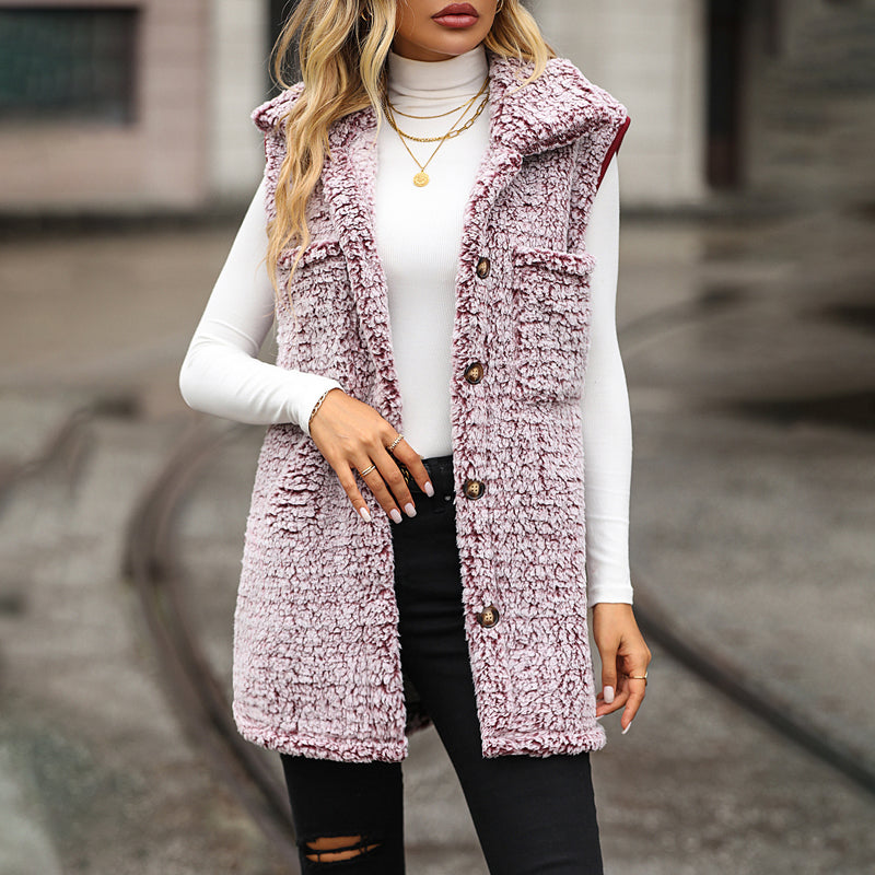 Berg-Feldt | Plüschwesten Strickjacke