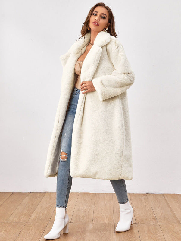 Cardigan long douillet en fausse fourrure pour femme Berg-Feldt
