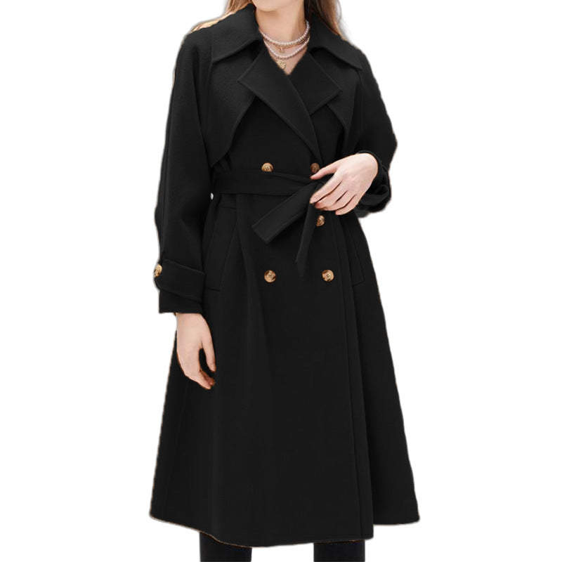 Trench-coat doublé femme avec grand revers et ceinture taille Berg-Feldt