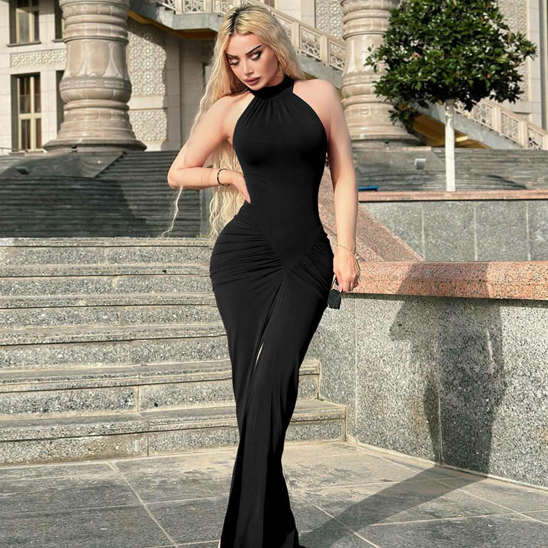 Maxi-robe femme élégante avec coupe asymétrique et drapé raffiné par berg-feldt