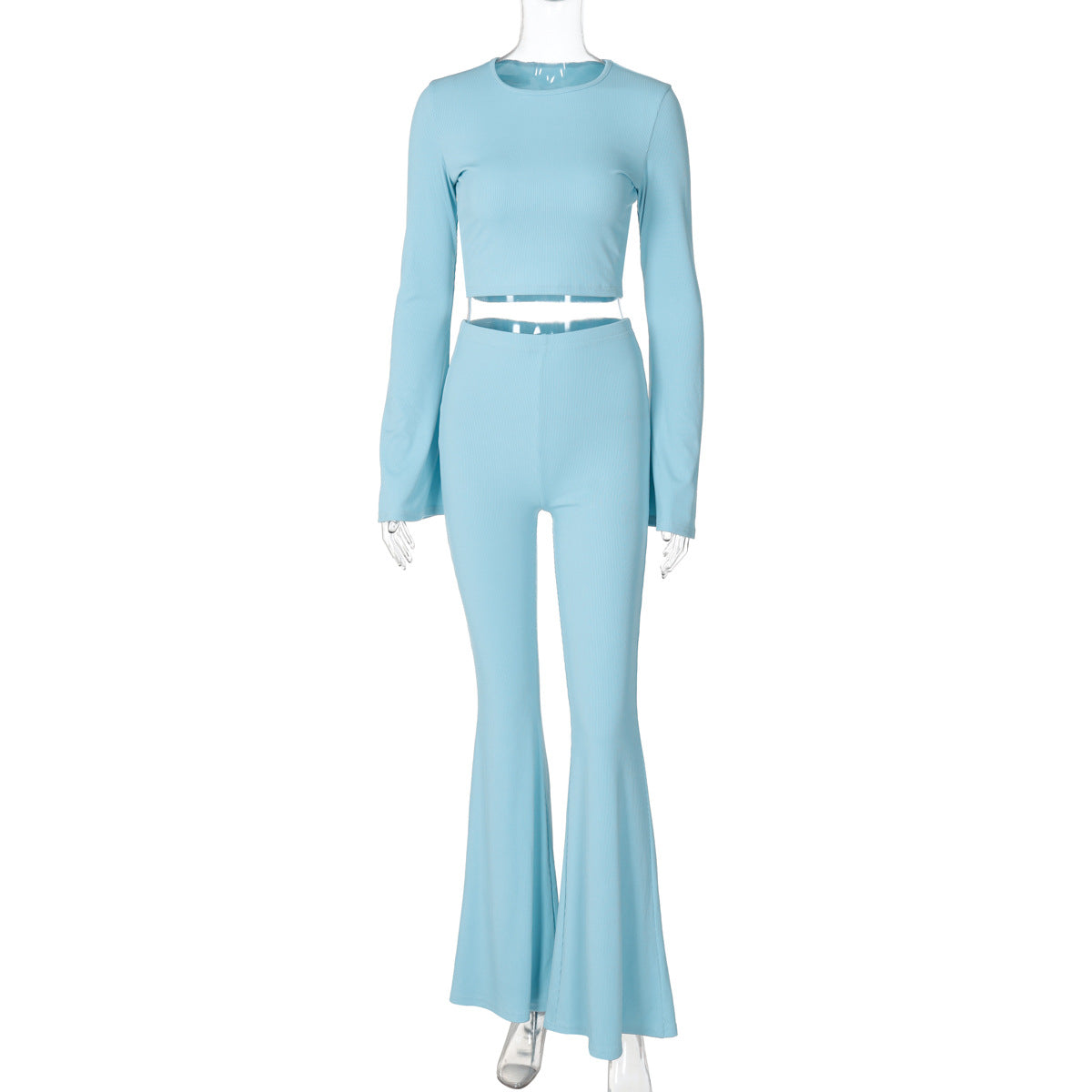 Ensemble haut court et pantalon femme Berg-Feldt (sans manches, évasé)