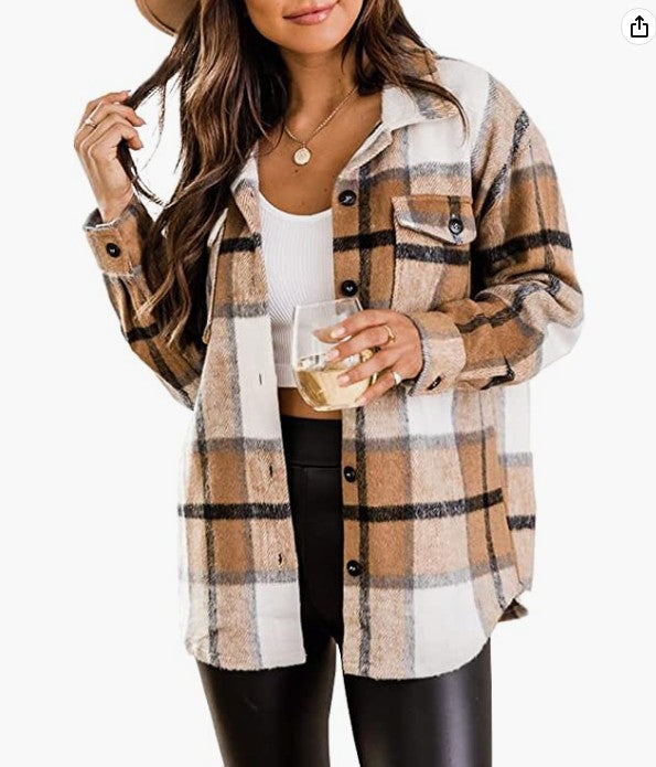 Chemise à carreaux en flanelle Berg-Feldt pour femmes