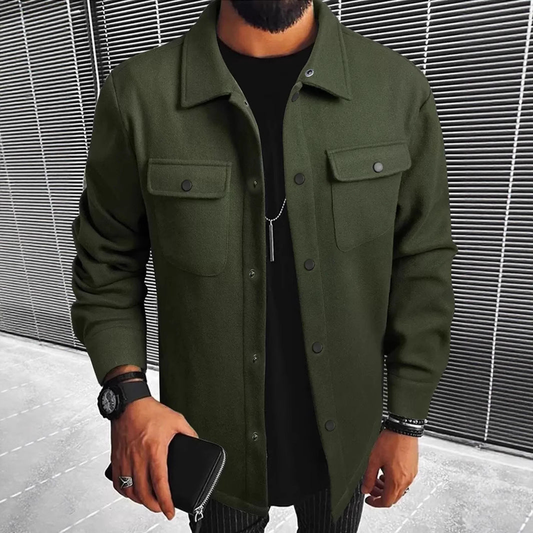 Veste-chemise homme en mélange de laine de qualité Berg-Feldt