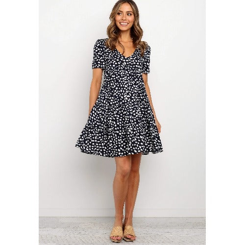 A-Linie Damen Kurzarmkleid mit Seitenschlitz von berg-feldt
