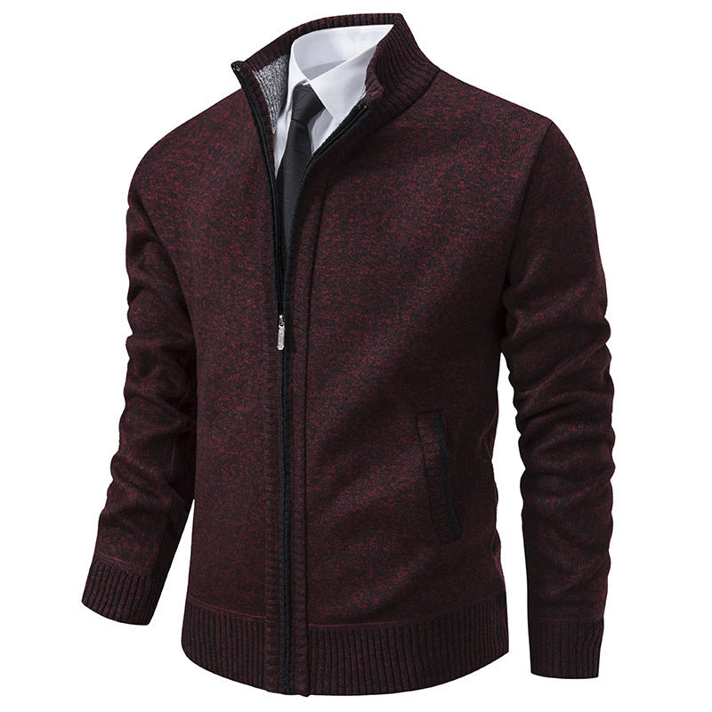 Herren sportliche Strickjacke mit Stehkragen und Reißverschluss Berg-Feldt