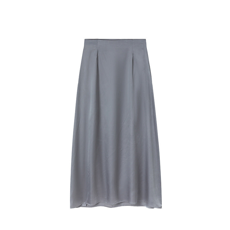 Jupe longue plissée taille haute pour femme Berg-Feldt