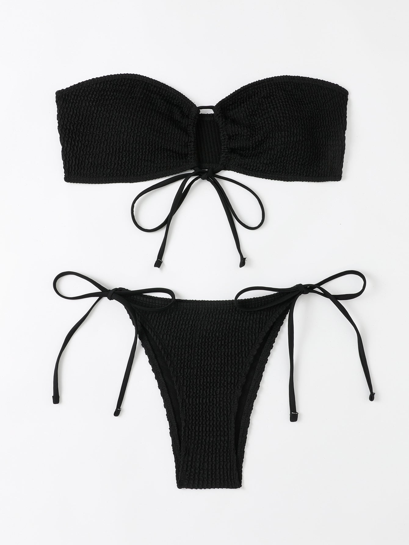 Ensemble bikini côtelé sans bretelles Berg-Feldt pour femme