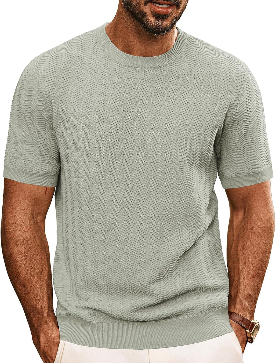 T-shirt ras du cou texturé homme Berg-Feldt
