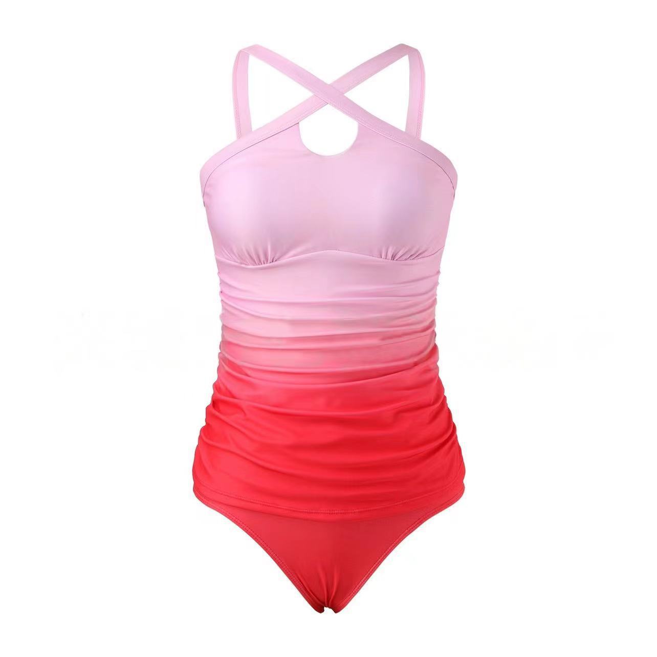 Maillot de bain sculptant pour femme avec fronces et bretelles croisées de berg-feldt