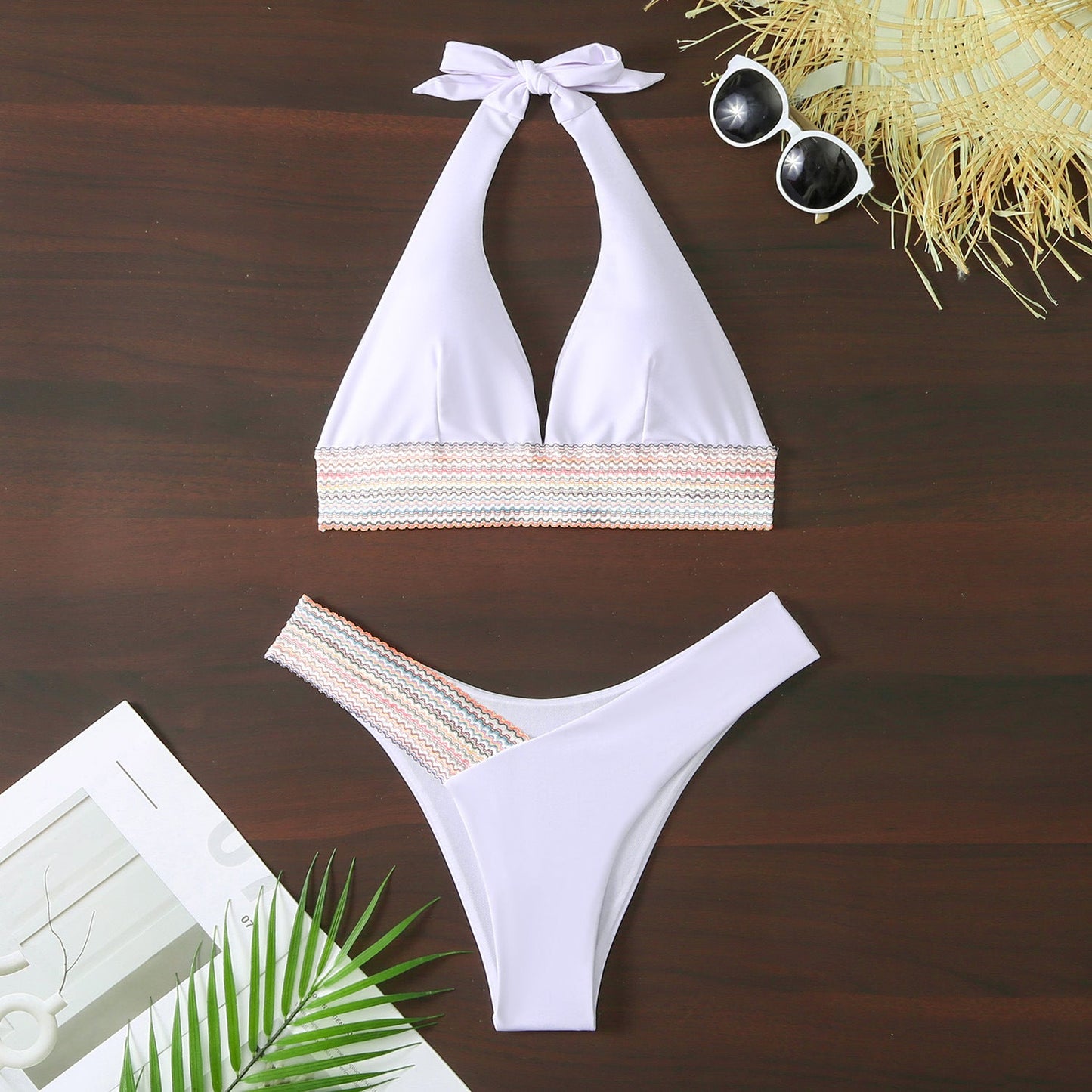 Haut de bikini Berg-Feldt pour femme avec dentelle et coupe haute