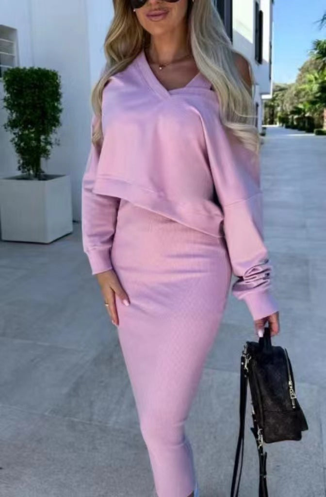 Damen Freizeit-Minikleid- und Sweater-Kombination Berg-Feldt