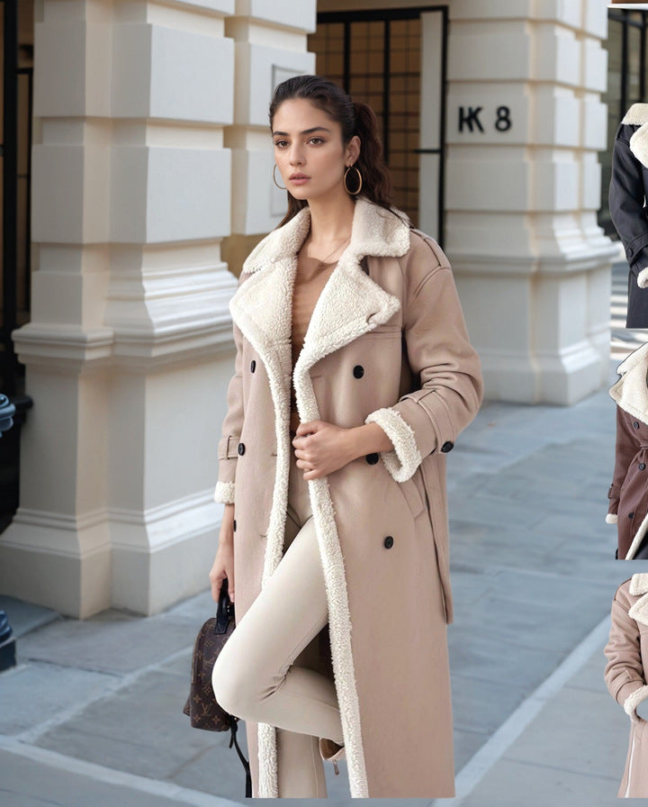 Manteau long doublé pour femme avec col élégant Berg-Feldt