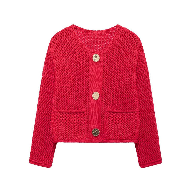 Cardigan femme en maille ajourée légère avec poches pratiques Berg-Feldt