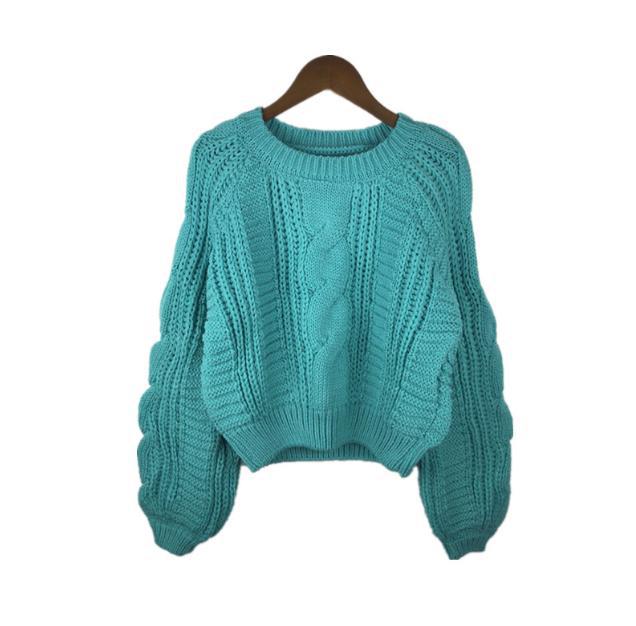 Pull en grosse maille pour femme avec manches volumineuses et motif torsadé Berg-Feldt