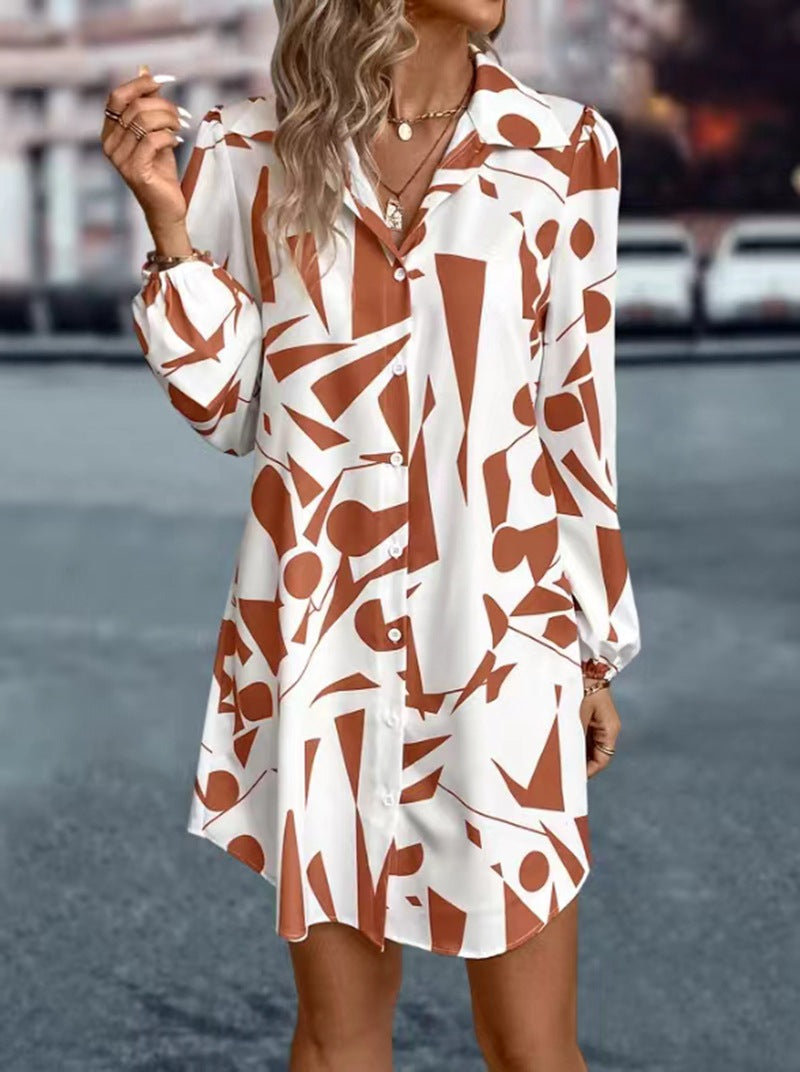 Berg-Feldt Damen Kleid mit grafischem Muster und modernen Details