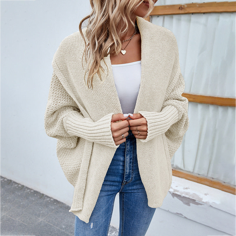 Damen Strickjacke mit offenem Schnitt und voluminösen Ärmeln Berg-Feldt