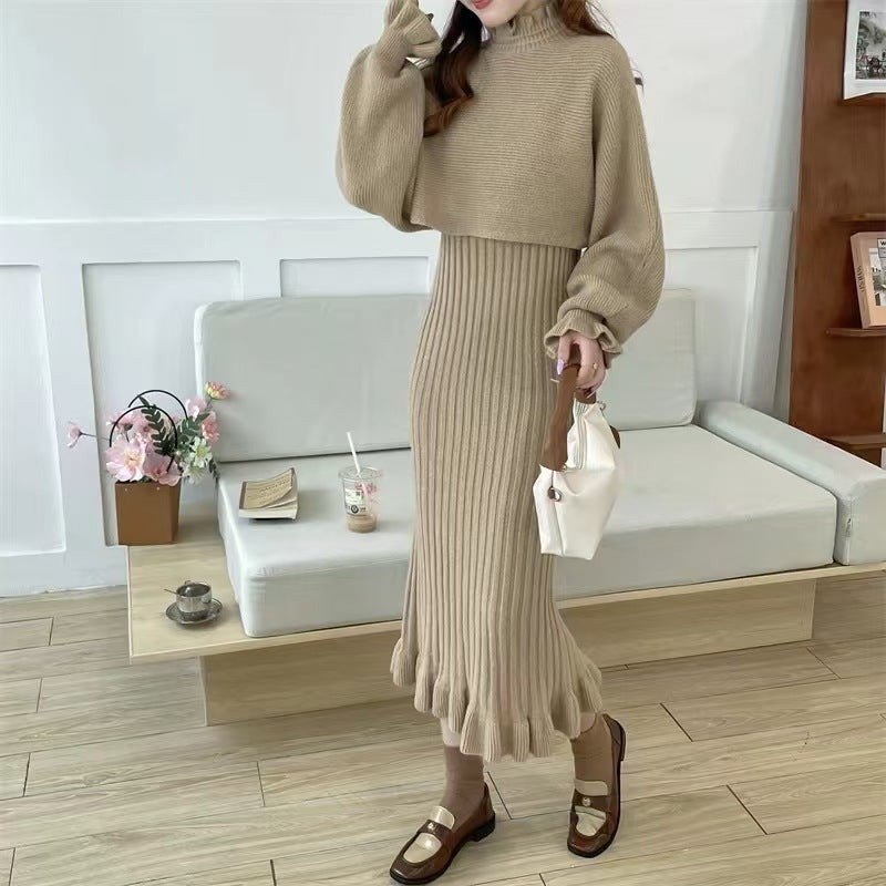 Robe pull à col montant et structure côtelée pour femme Berg-Feldt