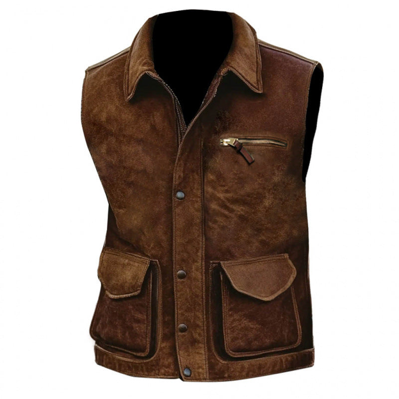 Gilet en daim de haute qualité avec poches pratiques Berg-Feldt