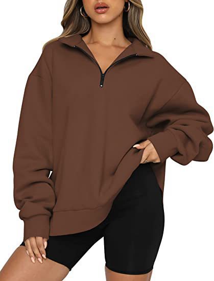 Bequemer Damen-Pullover mit Reißverschluss, Oversized, berg-feldt