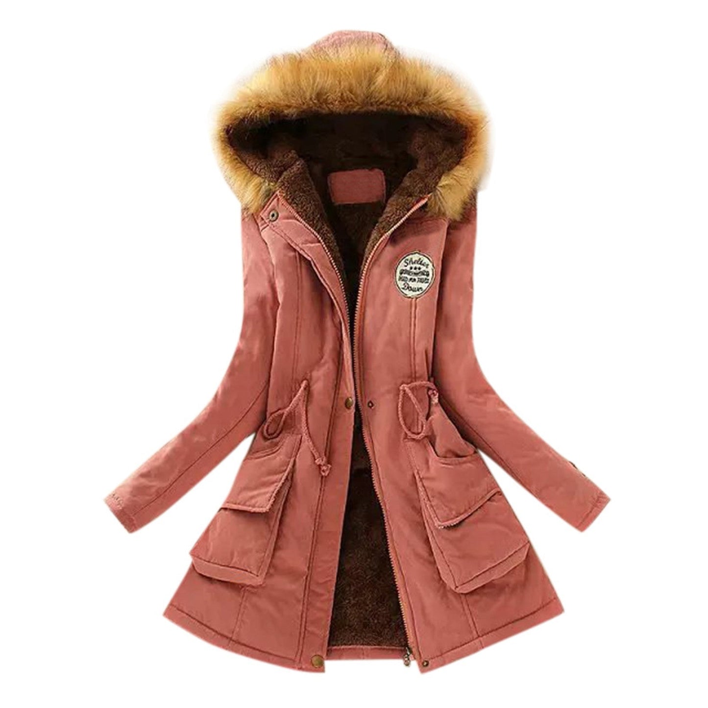 Berg-Feldt | Veste à capuche en fourrure avec cordon de serrage à la taille pour l'hiver