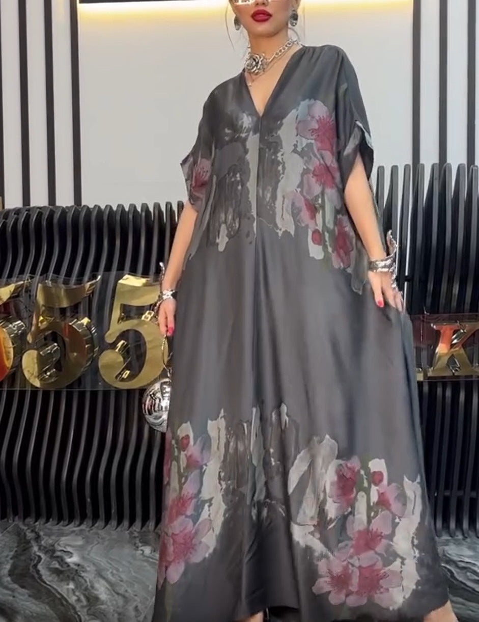 Berg-Feldt Robe Caftan Fleurie pour Femme