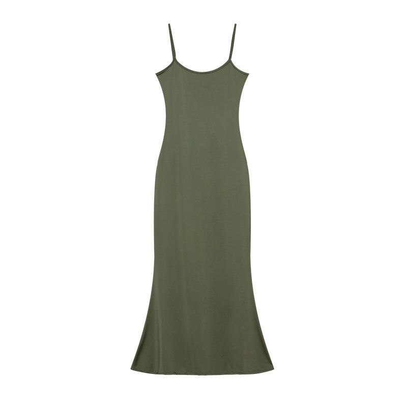 Berg-Feldt Robe longue élégante à fines bretelles pour femme