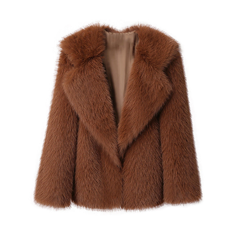 Veste en fausse fourrure douillette et tendance pour femme avec revers élégant Berg-Feldt