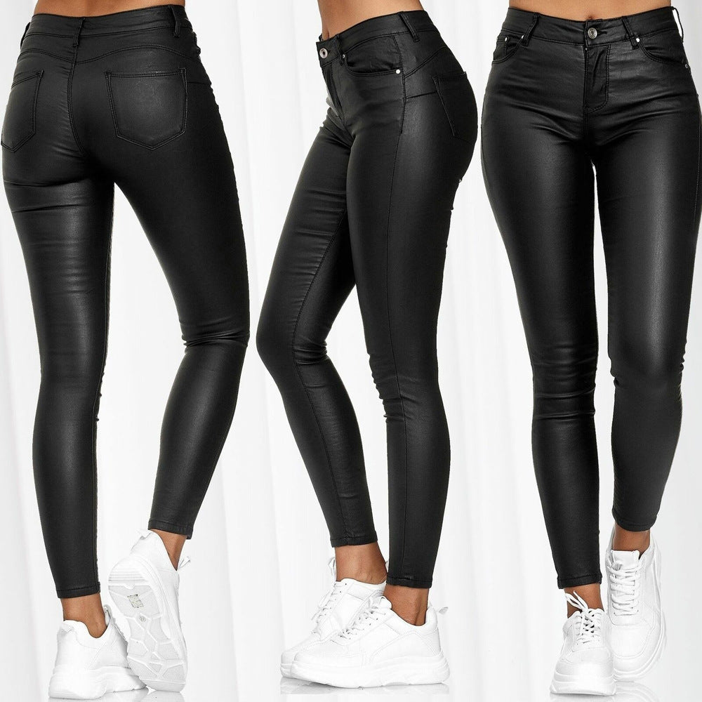 Legging en similicuir taille haute Berg-Feldt pour femme