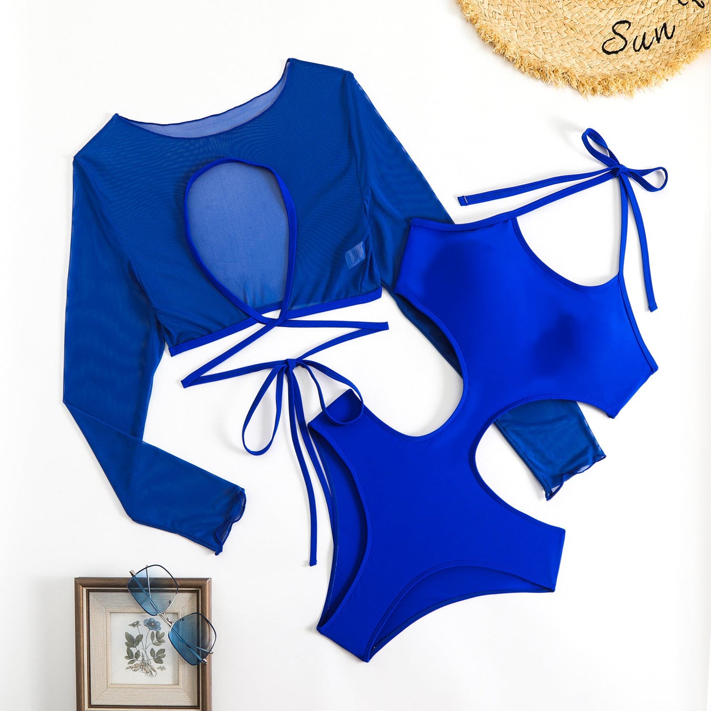 Ensemble bikini mesh à manches longues Berg-feldt pour femmes