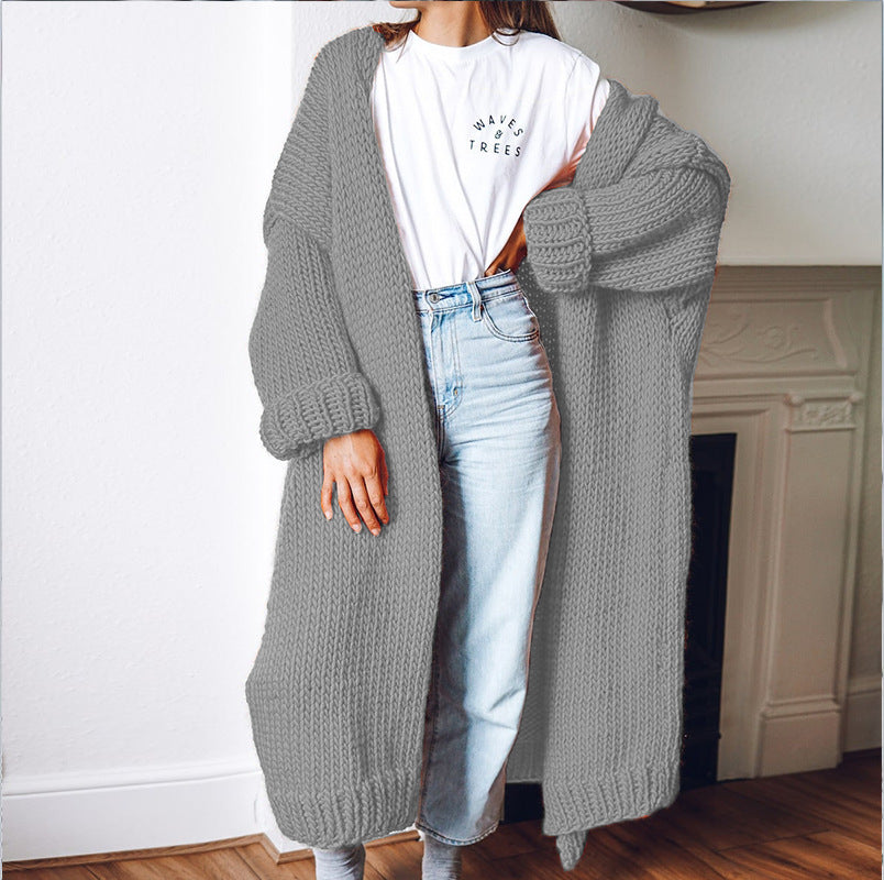 Manteau en tricot épais pour femme, ouvert sur le devant, avec poches profondes Berg-Feldt