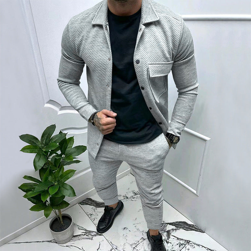 Ensemble décontracté pour homme avec haut texturé et coupe confortable Berg-Feldt